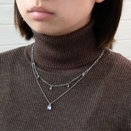 Chain necklace 2 strands No. 2 with adjuster gold