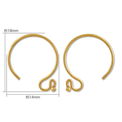 Earring hook No.L4 rhodium color