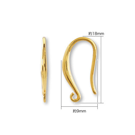 Earring hook No.L6 rhodium color