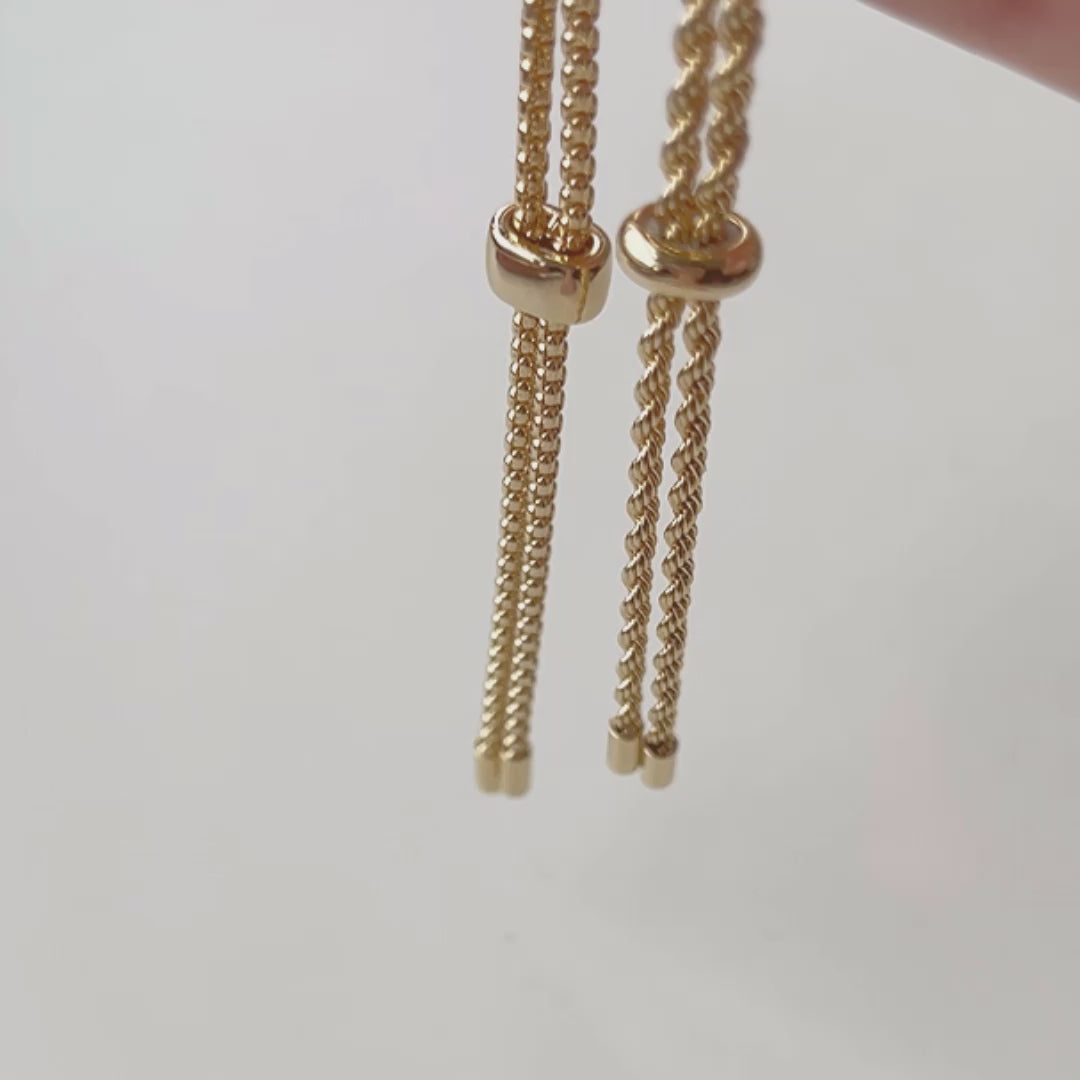 Chain necklace with slide parts No.1 gold