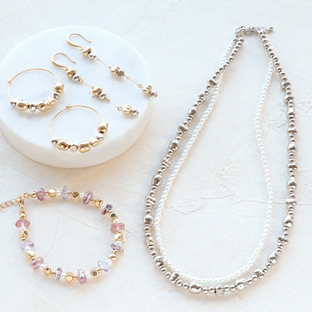 CCBパーツ バロックビーンズ2　ロジウムカラー