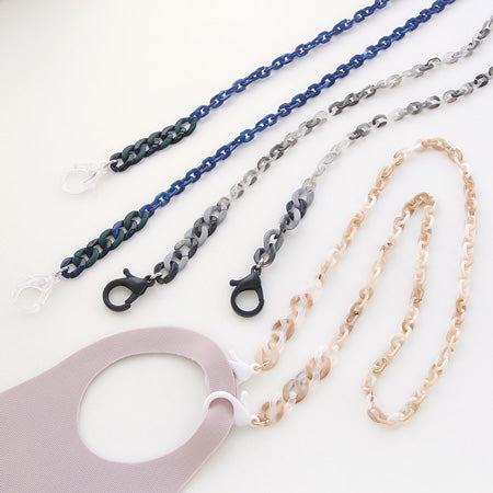 アクリルチェーン 小判　レオパード