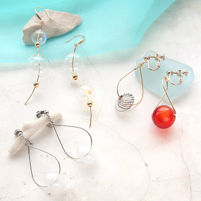 Glass ball (made of acrylic glass) 2 holes clear