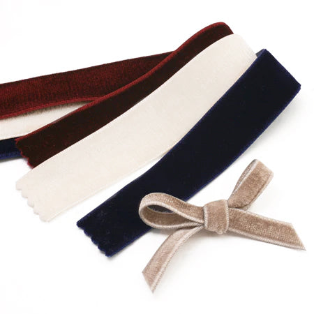 Double-sided velvet ribbon gray