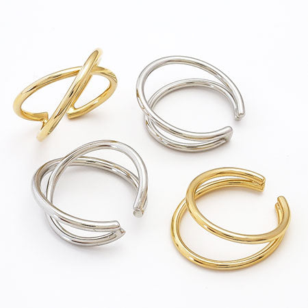 Ring stand (ear cuff) double gold