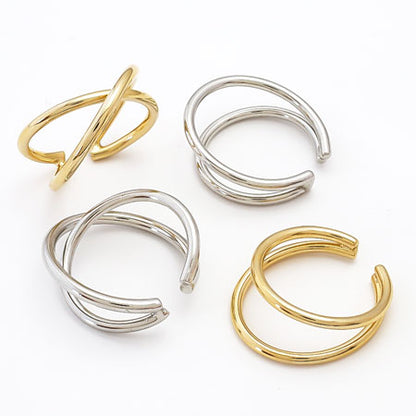 Ring stand (ear cuff) double gold
