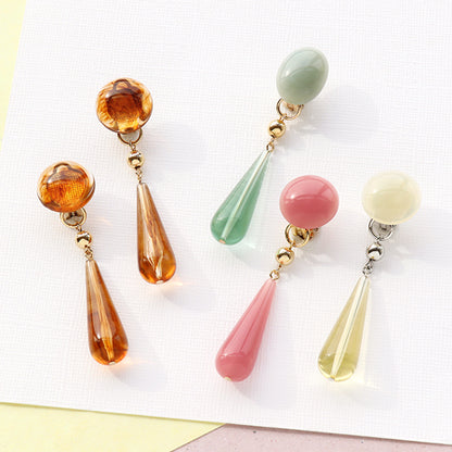 Acrylic made in Germany long drop clear tortoiseshell