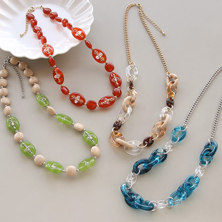 Acrylic German chain parts Brick Orange