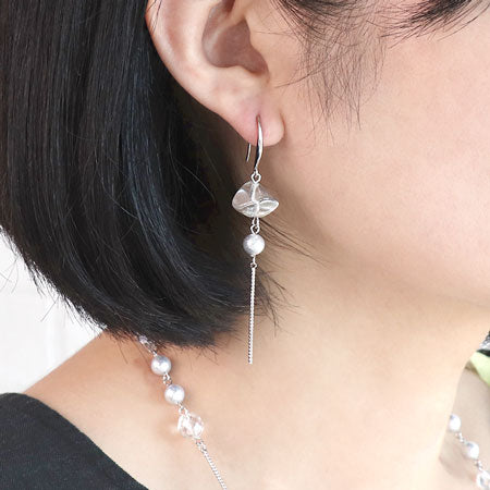 Earring hook No.L6 rhodium color