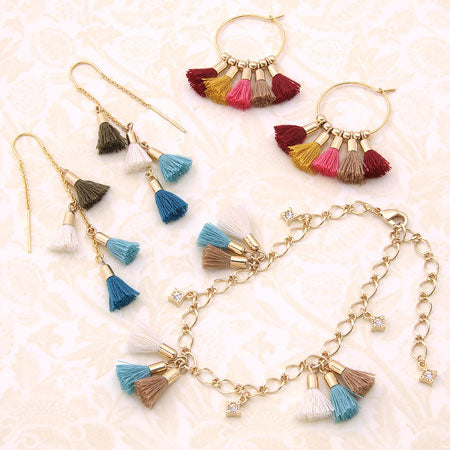 タッセルミニ 金具付　ターコイズ/G