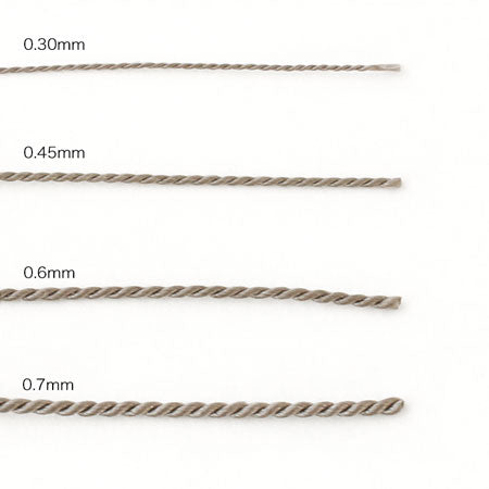 Silk bead cord white