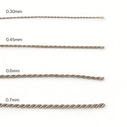Silk bead cord white