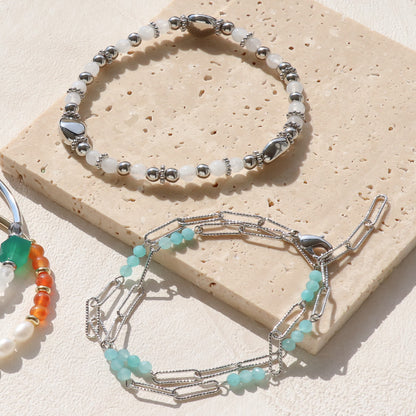 Natural stone round cut amazonite