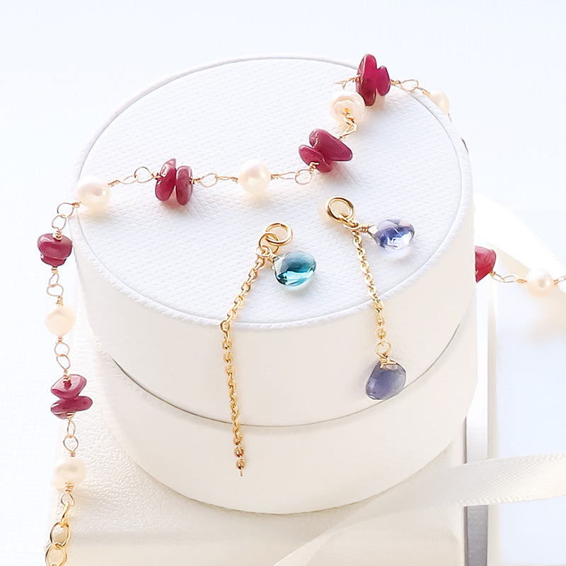 Natural stone glasses clasp custom parts iolite/235SDC4
